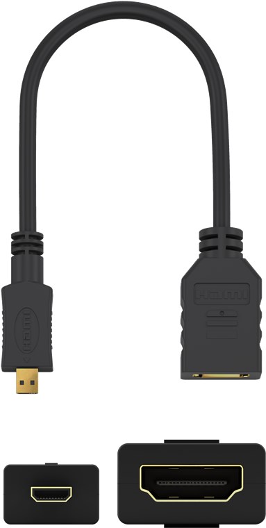 Adaptateur mini HDMI mâle vers HDMI femelle 4K 60Hz