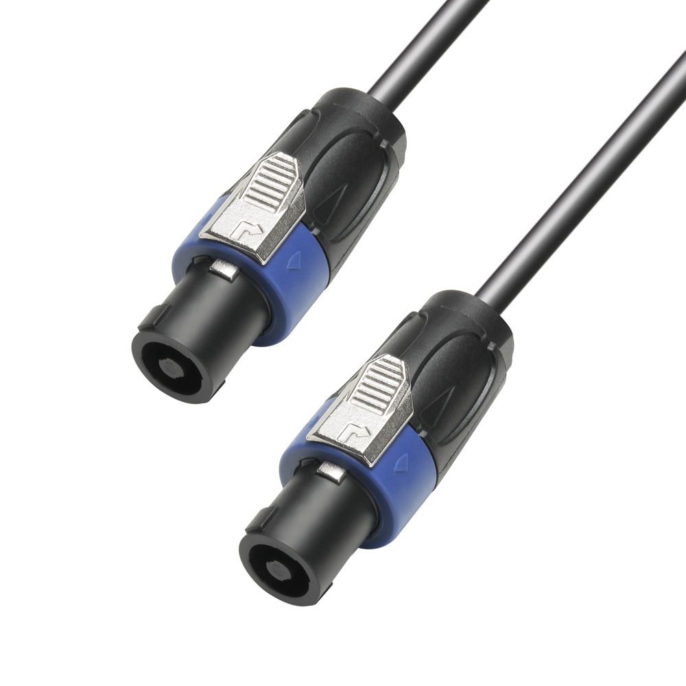 Adam Hall Cables K 4 S 225 SS 0100 - Câble Enceintes 2 x 2,5 mm² Connecteur Enceinte standard 2 points vers Connecteur Enceinte standard 2 points 1 m