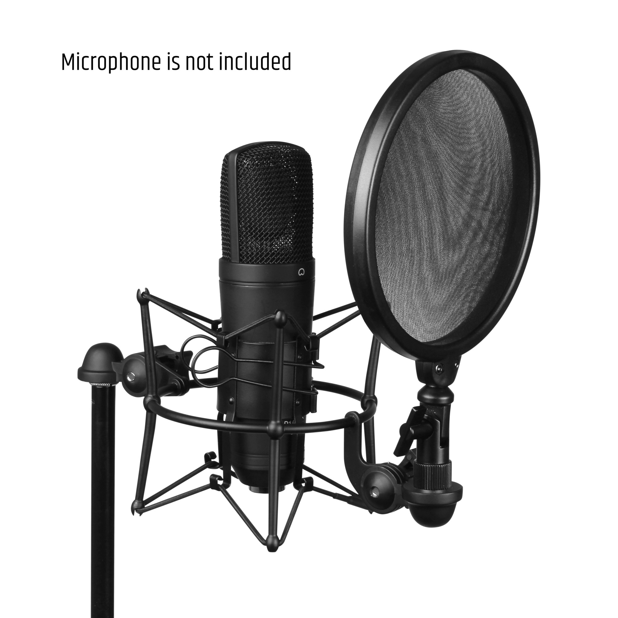 Filtre anti-pop, couvercle de pare-brise de microphone en maille métallique  professionnel à trois couches