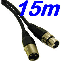 cable XLR 3 male vers XLR 3 Femelle 15m
