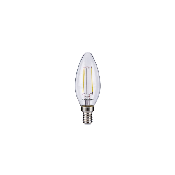 Lampe E14 Sylvania Led filament flamme 420 lumens Blanc chaud, E14 led