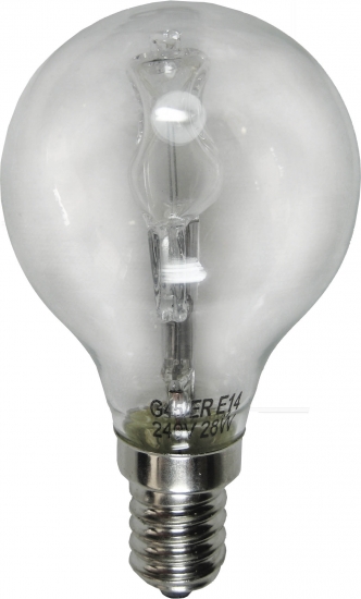 Ampoule E14 230V 42W sphérique claire éco halogène équivalent 60W