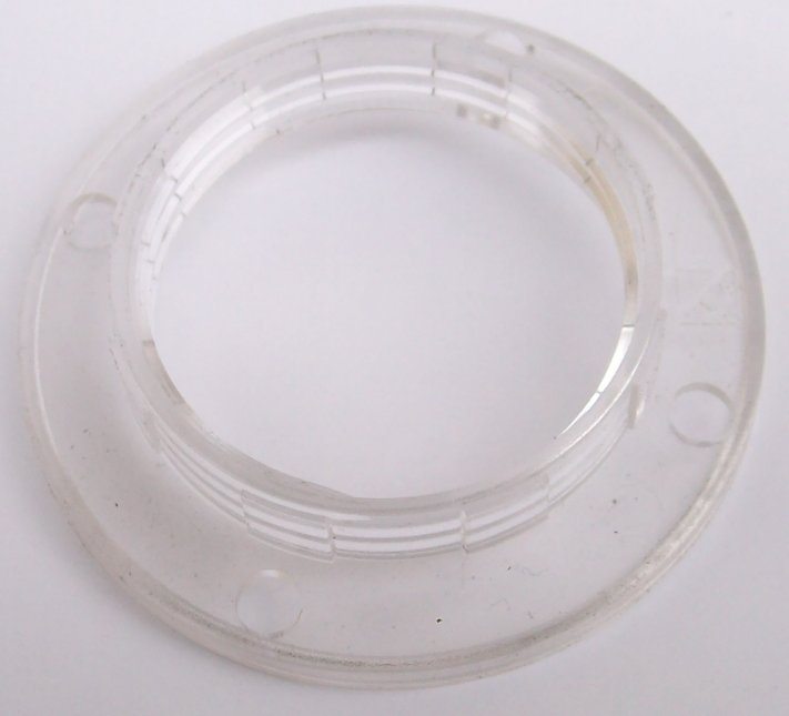 Douille E14 transparente avec bague pour abat-jour