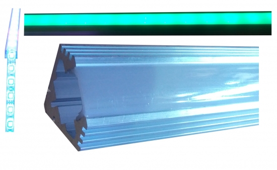 Profilé alu encastrable pour ruban LED à angle de diffusion 60° - ®