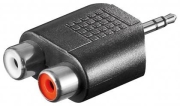 adaptateur mini JACK 3.5 Stereo male vers 2 CINCH RCA femelle