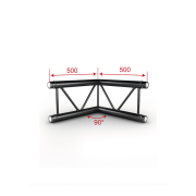 AGDUO29-01 blk Contestage - Angle de structure 90° en échelle vertical noir
