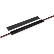 Defender OFFICE RETAIL - Passage de câbles 4 canaux noir pour bureau hauteur 2 cm