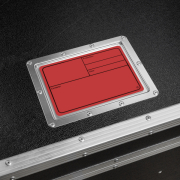 Adam Hall Hardware 88001 M RED - Plaque signalétique plastique, magnétique 177 x127 mm, rouge