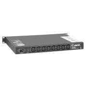 Adam Hall PCL 10 PRO Filtre et régulateur de tension 10A avec voltmètre et ampèremètre, afficheur et éclairage de rack