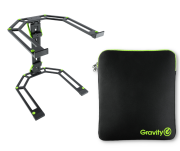 Gravity LTS 01 B SET 1 - Pied réglable pour ordinateurs portables et organes de commande, housse de protection en néoprène incluse