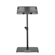 Gravity LTS T 02 B - Support universel pour ordinateur portable avec broches de maintien réglables et base en acier, noir