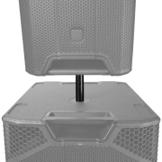 Gravity SP 2212 - Mât court pour enceinte, diamètre 35 mm, filetage M20 mâle et M20 femelle, longueur 250 mm