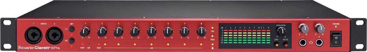 Clarett+ 8PRE FOCUSRITE - Interface audio 18/20