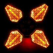 VINTAGE-FLOWER ALGAM LIGHTING - Projecteur LED rotatif 4 effets hypnotiques
