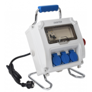 Coffret de chantier câblés 16A pré-équipé 3 PC monophasé 16A avec arret d'urgence