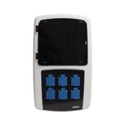 Coffret de chantier monophasé 16A IP65 avec 8 PC16