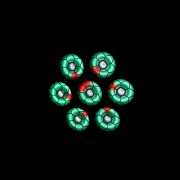 ARDECO 7BEE J.COLLYNS – Projecteur retro 7 x 50W Blanc chaud et 336 led RGB