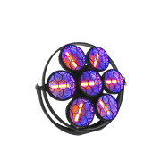 ARDECO 7GLD J.COLLYNS – Projecteur retro 7 x 60W Blanc chaud et couleur