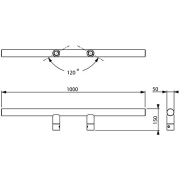 HTX ASD - barre de suspension 1m pour totem triangle SX290