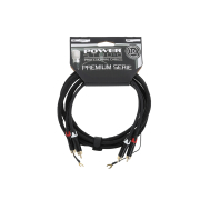 AUDIOCAB 4045 Power Studio - Câble RCA avec masse pour platine vinyle longueur 2.5m