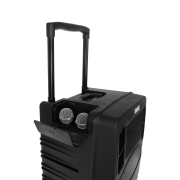 BE 9412 V2 Power Acoustics - enceinte autonome avec lecteur CD MP3 SD USB DIVX Bluetooth et 2 micro mains sans fil UHF