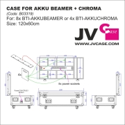 Flightcase pour BTI AKKUBEAMER et BTI AKKUCHROMA Briteq