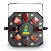 Projecteur Cameo STORM Effet lumineux 3 en 1 Derby, stroboscope et laser, 5 x 3 W RGBAW