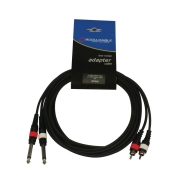 Câble adaptateur 2 jack 6.35 mono vers 2 RCA 3m