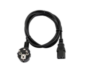Cordon secteur 3 X 0.75mm shucko coudé vers IEC femelle 3m noir