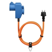 Cordon adaptateur caravane fiche mâle PC16 vers P17 femelle + reprise PC16 shucko 1,5m