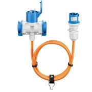 Cordon adaptateur caravane fiche mâle P17 vers P17 femelle + reprise 2 PC16 shucko 1,5m