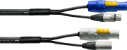 Câble mixte DMX et alim Cordial CPH3-DMX1-5-PWR1 dmx 5 broches neutrik et alim Powercon Neutrik 3m