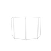 DJ PANEL 120 WH Yourban DJ - Devant de scène 4 panneaux acier blanc avec lycras noir et blanc + housse