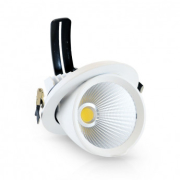 Downlight rond encastrable perçage 135mm led orientable COB 30W blanc 4000K