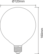 Ampoule Beneito Faure led Globe 120mm E27 22W 3000K 2500 lumens