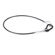 Elingue de sécurité longueur 60cm câble 3mm gainée noire CMU 70Kg