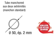 angle 2 départ pour barre alu simple EX5023 avec embout conique 25cm X 25cm