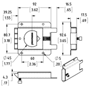 Fermeture slam plat L2471 avec support