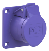 Embase encastrable femelle secteur NF 24V 16A avec volet IP44 2 pôles