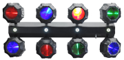 Effet led Contest Double rampe à 8 LEDs9W TRI et 4 LEDs blanches Flash