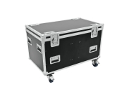 Flight case roadinger - pour 4 lyres moyennes avec roulettes