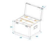 Flight case 40 X 40 X 30cm avec 8 compartiments variables