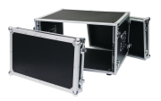 Flight case pour rack d'effet 6U 2 capots version fermeture grenouille
