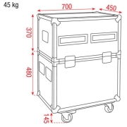 Flightcase pour 8 PixelMesh E12.5