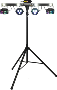 FLORIDABAR-II Algam Lighting – Set de projecteurs led PAR + Derby + Strobe + laser avec stand et housse