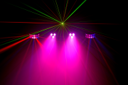 FLORIDABAR-II Algam Lighting – Set de projecteurs led PAR + Derby + Strobe + laser avec stand et housse