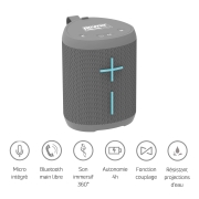 Getone 20 grey Power acoustics - Enceinte bluetooth USB sur batterie gris