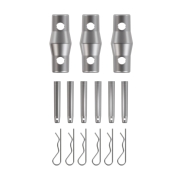 DECO22T-AG02 Contestage - Angle Triangulaire 220 mm 3 directions 50 cm droit 90° Livré avec 2x kits de jonction