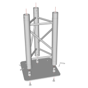 EM29-B3 Contestage - Embase pour structure TRIO 290 Avec manchons Livré avec 1 kit de jonction