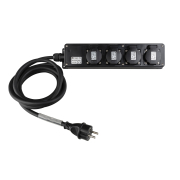 MULTISOCKET4PRO-F-3M Hilec - Multiprise professionnelle à 4 prises françaises sur câble H07RN-F 3G2,5 3m